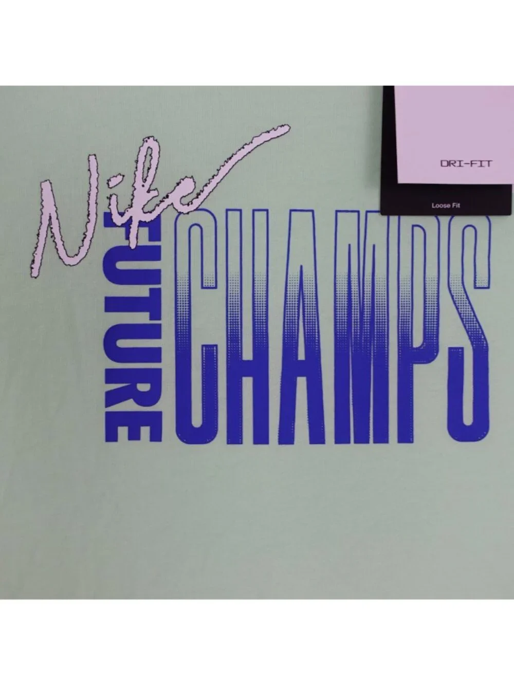 NWT Nike Future Champs T-Shirt Youth Sz L Vapor Green Dri Fit Short Sleeve